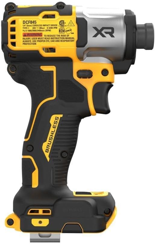 DEWALT 20V MAX XR Impact Driver, Brushless, 1/4", 3-Speed, Bare Tool Only