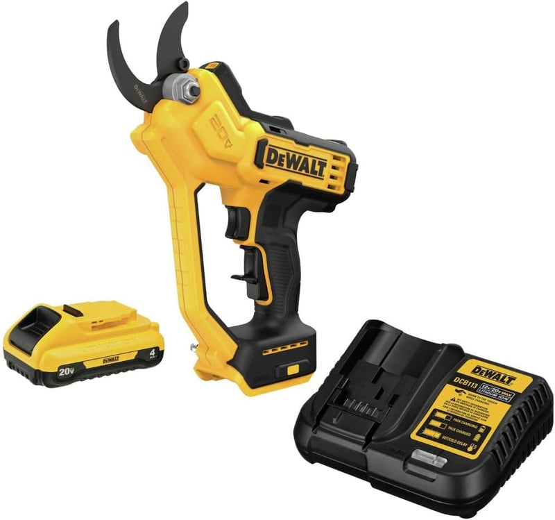 Dewalt DCPR320BDCB240C-BNDL 20V MAX Lithium-Ion 1-1/2 in. Cordless Pruner and 20V MAX 4 Ah Lithium-Ion Battery and Charger Starter Kit Bundle