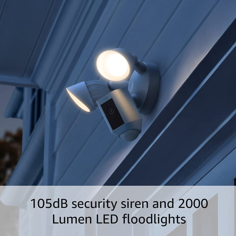 Ring Floodlight Cam Wired Plus — Outdoor home or business security with motion-activated 1080p HD video and floodlights, (2021 release)