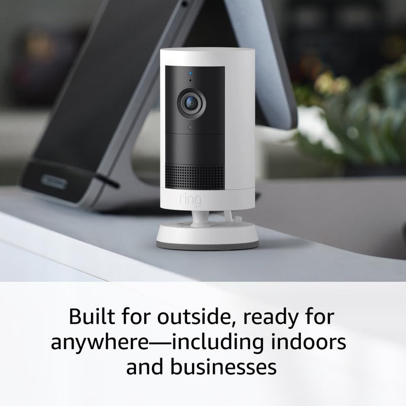 Introducing Ring Outdoor Cam Plus, Plug-In — Wide-Angle 2K Video with Ring Vision, Low-Light Sight for full-color night vision