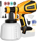 Cordless Paint Sprayer for Dewalt 20V MAX Battery Electric Spray Paint Gun with High Capacity Container Easy to Clean for House Painting Blue(Not Include Battery)