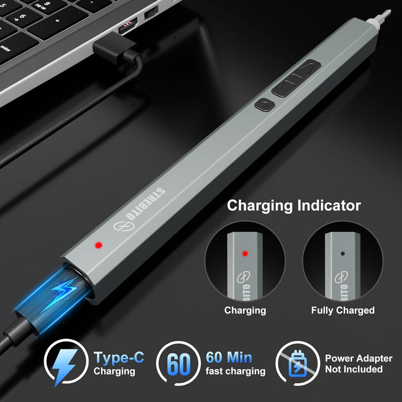 STREBITO Electric Screwdriver, 144-in-1 Precision Screwdriver Set, 120 Magnetic Bits, Organized Storage and Portability, Small Tool Kit for Electronics, PC, Computer, Laptop and RC, Gifts for Men
