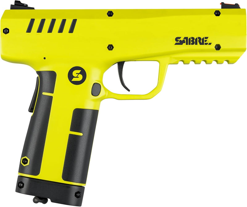 SABRE Home Defense Projectile Launcher, Large Size with (7) 0.68 Cal. Impact Projectiles, 40% More Stopping Power for Extra Home Protection, 6.89”W x 8.56”H, Holds Up to 7 projectiles