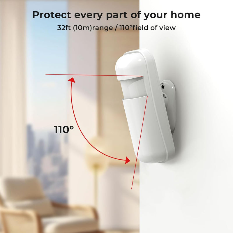 WiFi Home Alarm Security System,Wireless DIY Smart Home Burglar Security Alarm System 24 Pieces Kits, Compatible with Alexa Google Home Voice Control for Villa Home Apartment