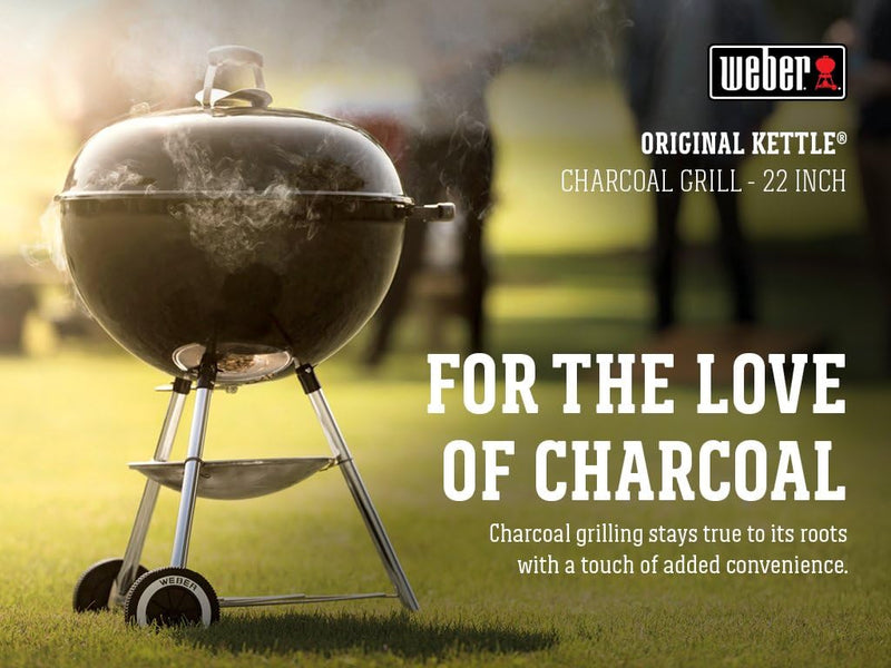 Weber Original Kettle Charcoal Grill for Outdoor Cooking and Barbecue, 22-Inch, Black