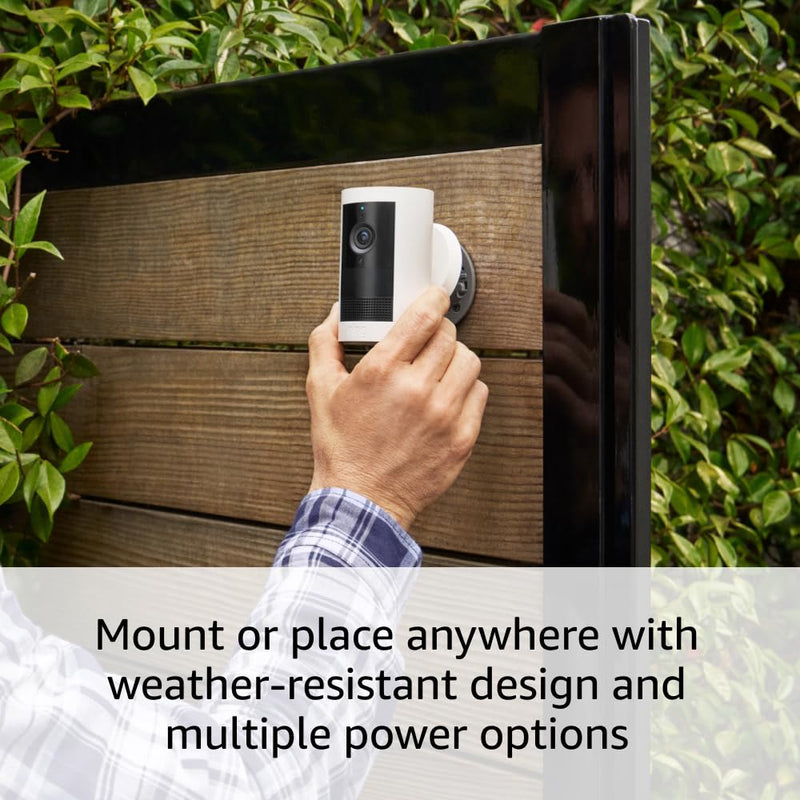 Introducing Ring Outdoor Cam Plus, Plug-In — Wide-Angle 2K Video with Ring Vision, Low-Light Sight for full-color night vision