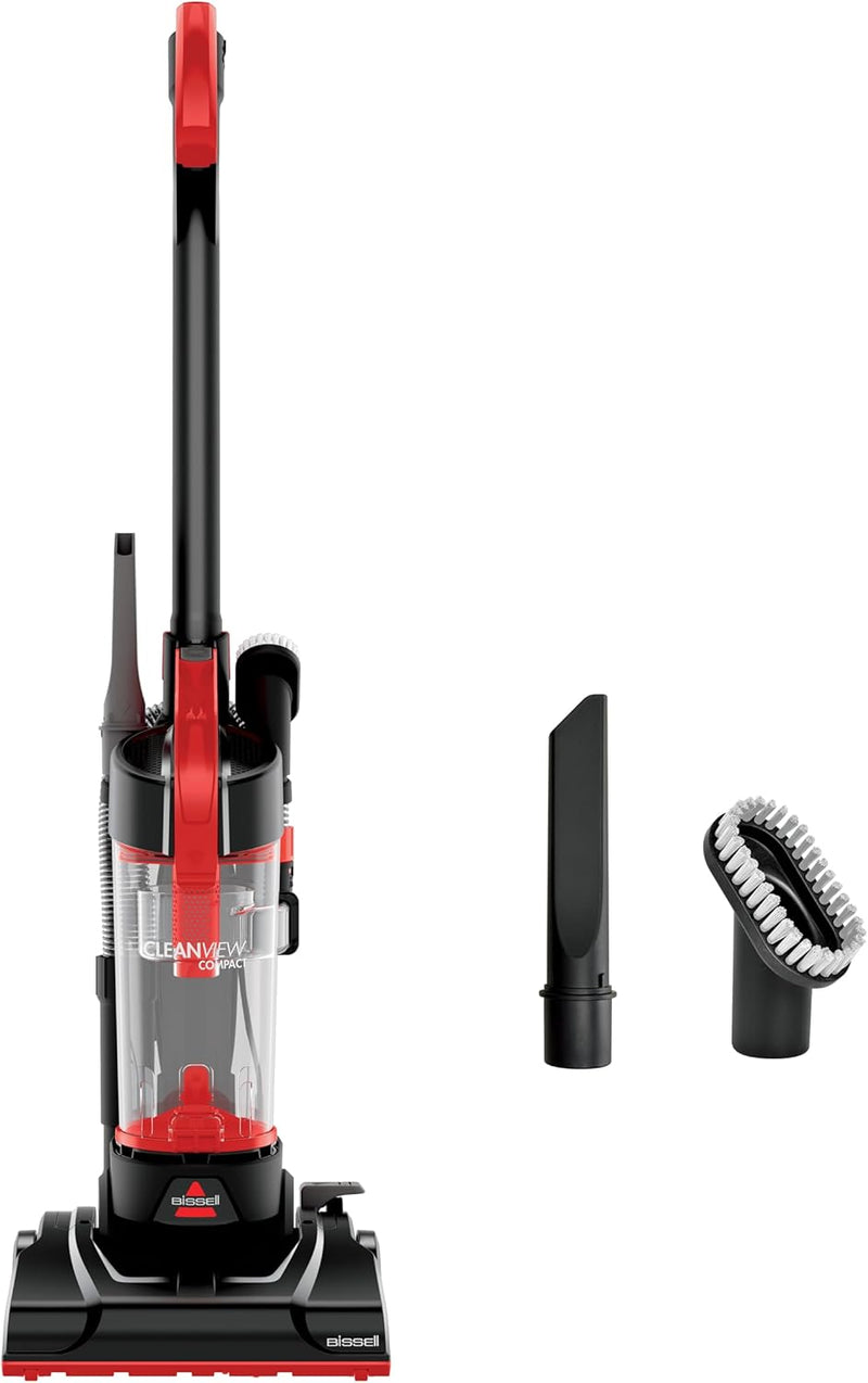 Bissell CleanView Compact Upright Vacuum, Fits in Dorm Rooms & Apartments, Lightweight with Powerful Suction and Removable Extension Wand