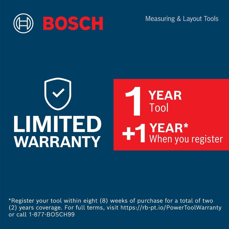 BOSCH GLM100-23 100 Ft Blaze Laser Distance Measure, Includes 2 AA Batteries