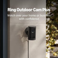 Introducing Ring Outdoor Cam Plus, Plug-In — Wide-Angle 2K Video with Ring Vision, Low-Light Sight for full-color night vision