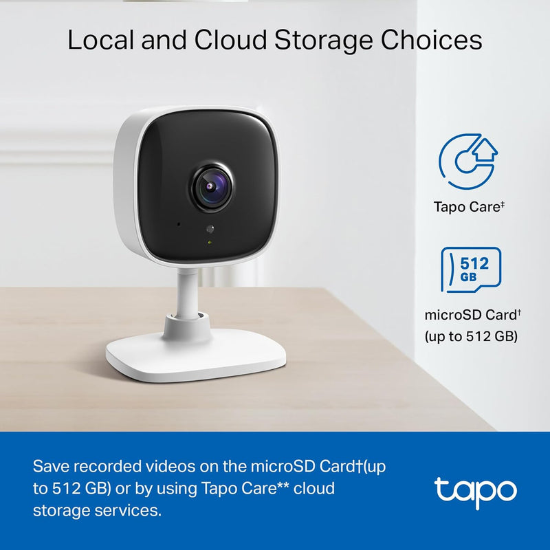Tapo by TP-Link 1080P Indoor Security Camera for Baby Monitor, Pet Camera w/Motion Detection, 2-Way Audio Siren, Night Vision, Cloud & SD Card Storage, Works w/Alexa & Google Home, C100