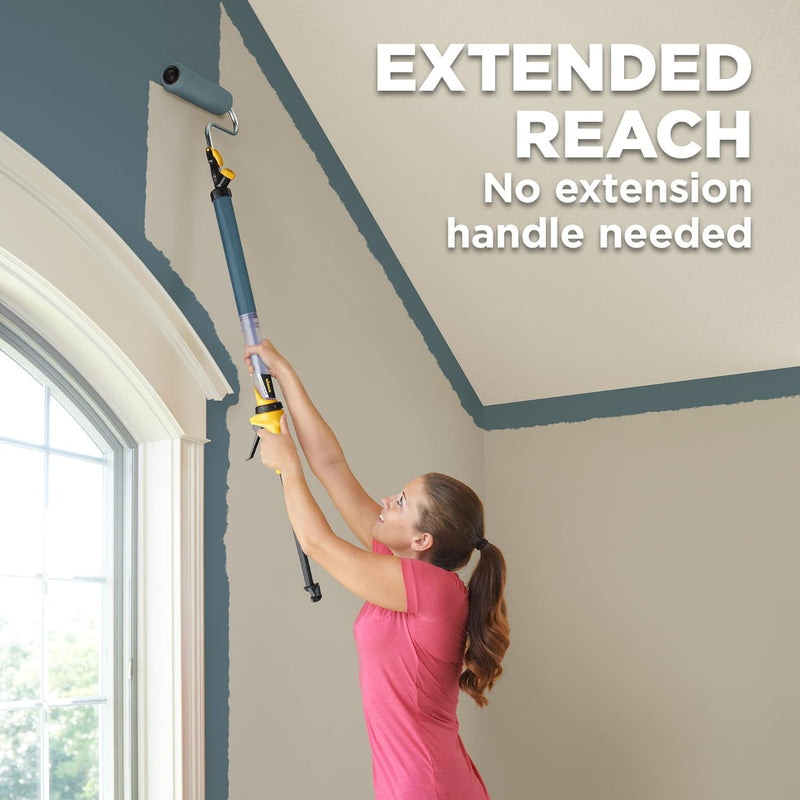 Wagner Spraytech PaintStick EZ Roller Paint Roller, Long Handle Extension Roller for Painting Interior Walls and Ceilings