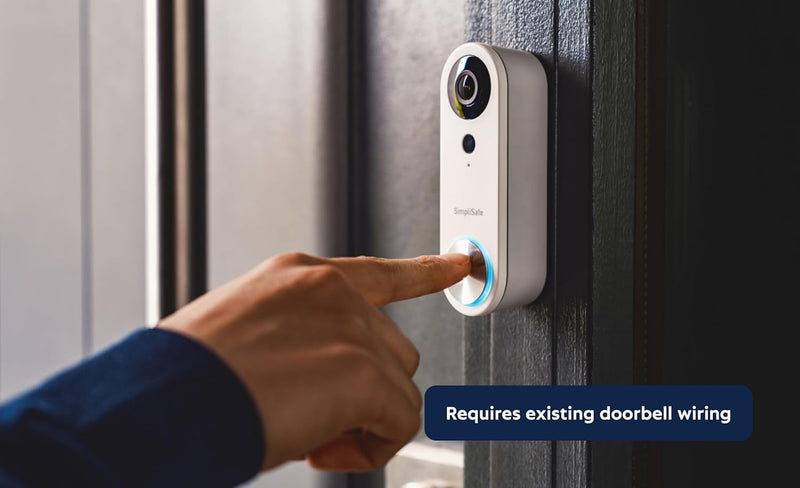 impliSafe Wired Doorbell,1080p - Compatible with SimpliSafe Home Security System - Latest Gen