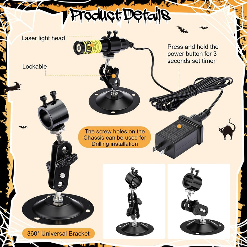 Green Laser Halloween Swamp Module Generator Halloween Projector Lights Decoration Work with Low Lying Fog Machine (Not Equipped), for Party Scary House Yard Garden Decoration