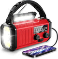 10000mAh Hand Crank Emergency Radio, NOAA Weather Radio with AM/FM & solar Radio, Rechargeable Battery, Flashlight & Reading Light, SOS Alarm, Compass Cell Phone Charger for Indoor Outdoor Emergencies