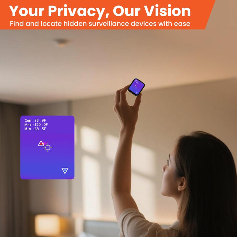 Thermal Imaging Camera for Beginner – Infrared Hidden Camera Detector, Mini Thermal Imager for Home Inspection Pet Search 80×60 IR Resolution