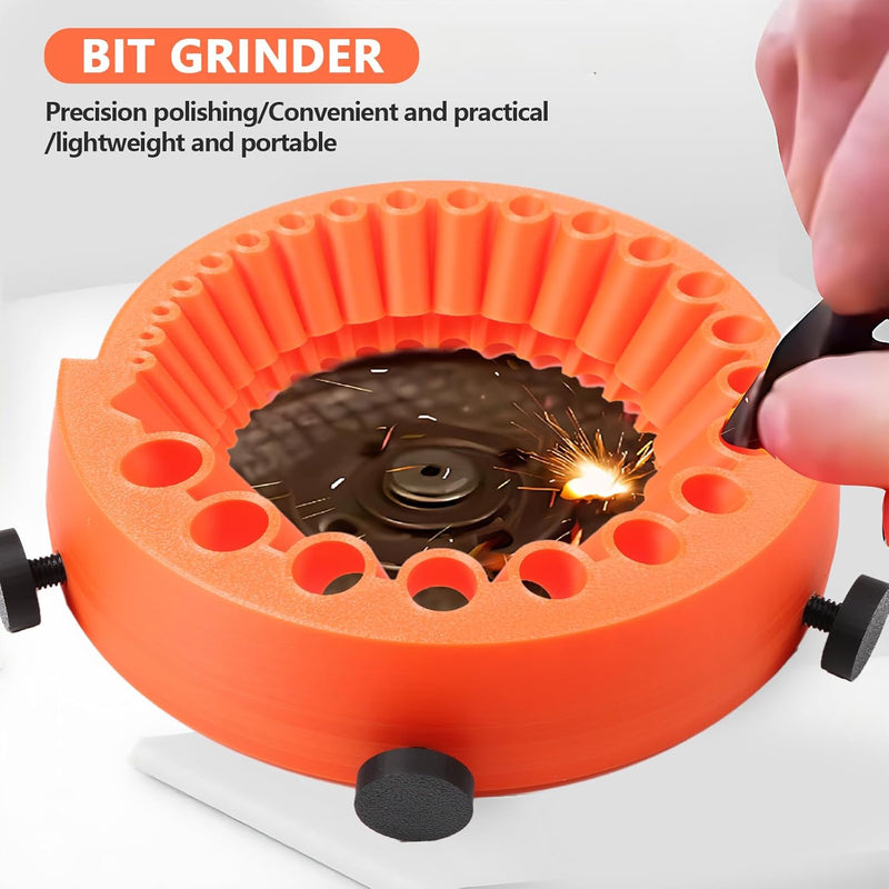 Multi-Purpose Drill Sharpener, Handheld Drill Sharpener, Drill Sharpener, Power Drill Sharpening Attachment, Precision Pilot Tool, 2-13 mm, for Sharpening 125 mm Grinders