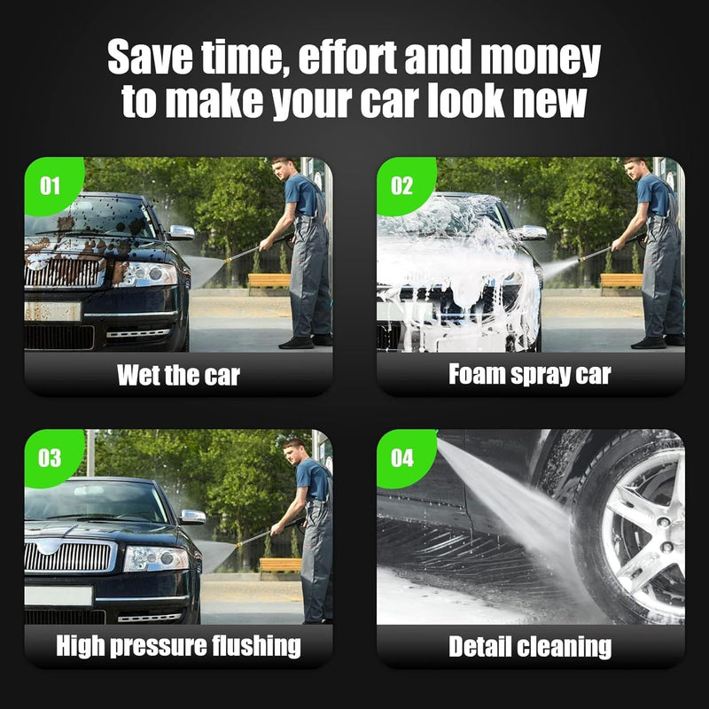 4800 PSI Pressure Cleaner- 4.0 GPM High Power Cleaner with 33FT Hose Reel, 4 Spray Tips and Soap Bottle for Car Washing, Fence Cleaning, Patio Maintenance（Upgraded）