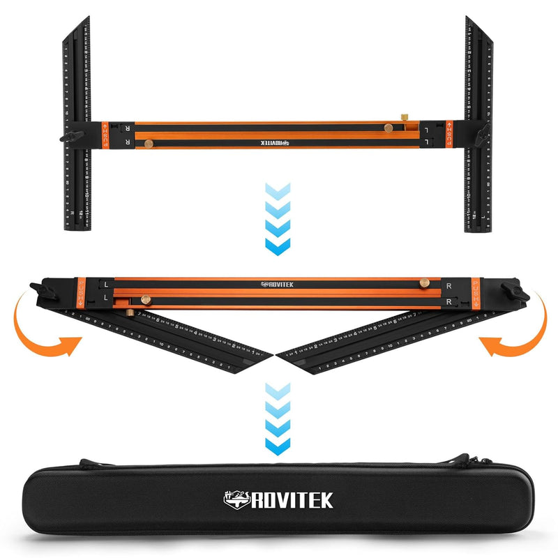 Stair Tread Template Tool - Stair Measuring Tool & Stair Tread Gauge,Stair Gauges for Stair Measurement and Shelf Layout, No Assembly Required, Storage Bag Included