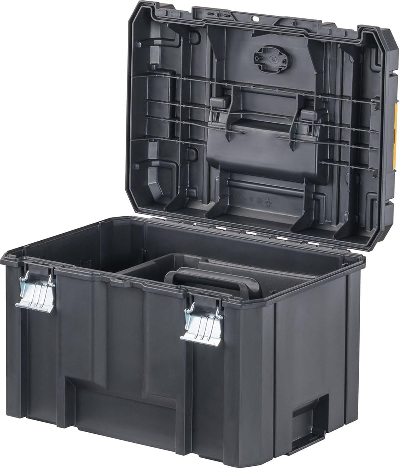 DEWALT TSTAK Tool Box, Extra Large Design, Removable Tray for Easy Access to Tools, Water and Debris Resistant