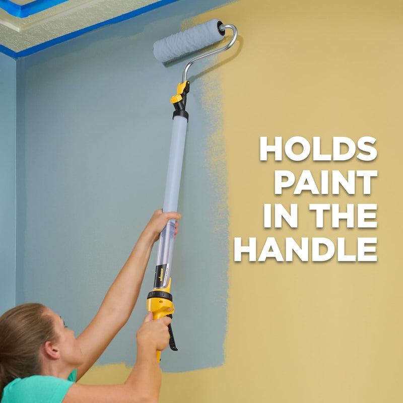 Wagner Spraytech PaintStick EZ Roller Paint Roller, Long Handle Extension Roller for Painting Interior Walls and Ceilings