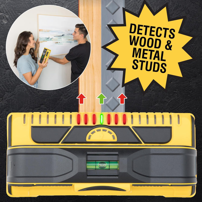 Franklin Sensors ProSensor M210 Stud Finder with 13-Sensors, Wood & Metal Stud Detector/Wall Scanner for Drywall, Live Wire Detection