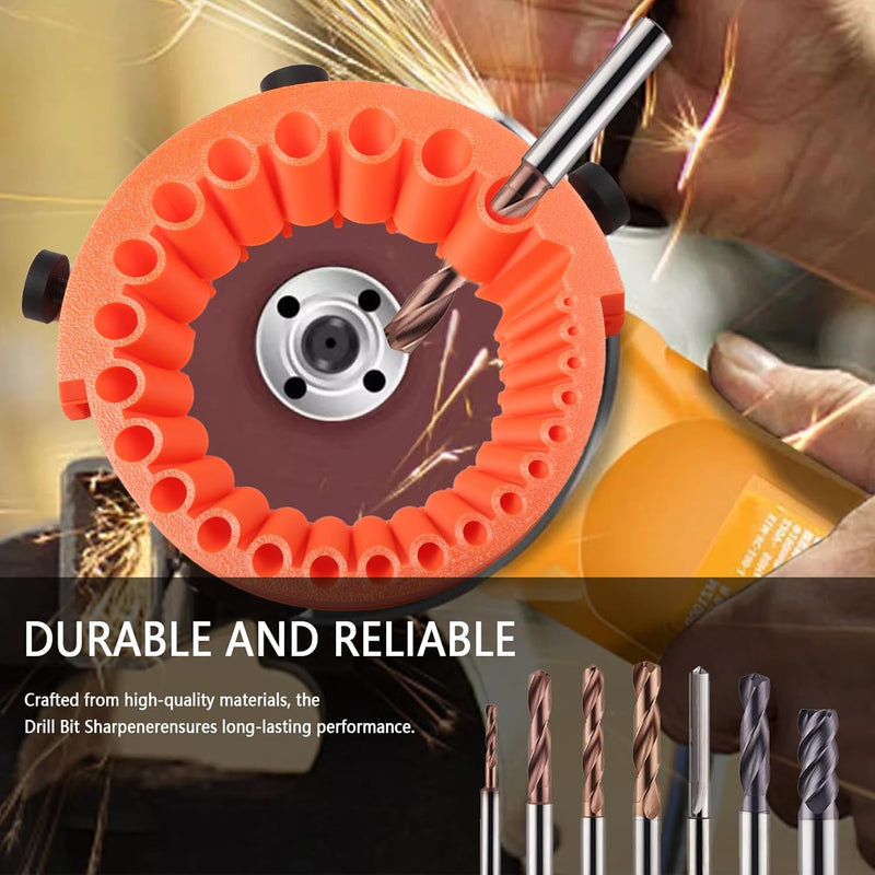 Multi-Purpose Drill Sharpener, Handheld Drill Sharpener, Drill Sharpener, Power Drill Sharpening Attachment, Precision Pilot Tool, 2-13 mm, for Sharpening 125 mm Grinders