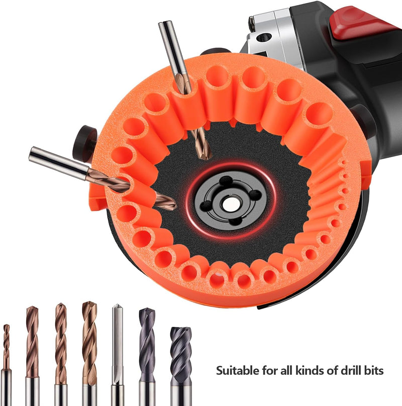 Multi-Purpose Drill Sharpener, Handheld Drill Sharpener, Drill Sharpener, Power Drill Sharpening Attachment, Precision Pilot Tool, 2-13 mm, for Sharpening 125 mm Grinders