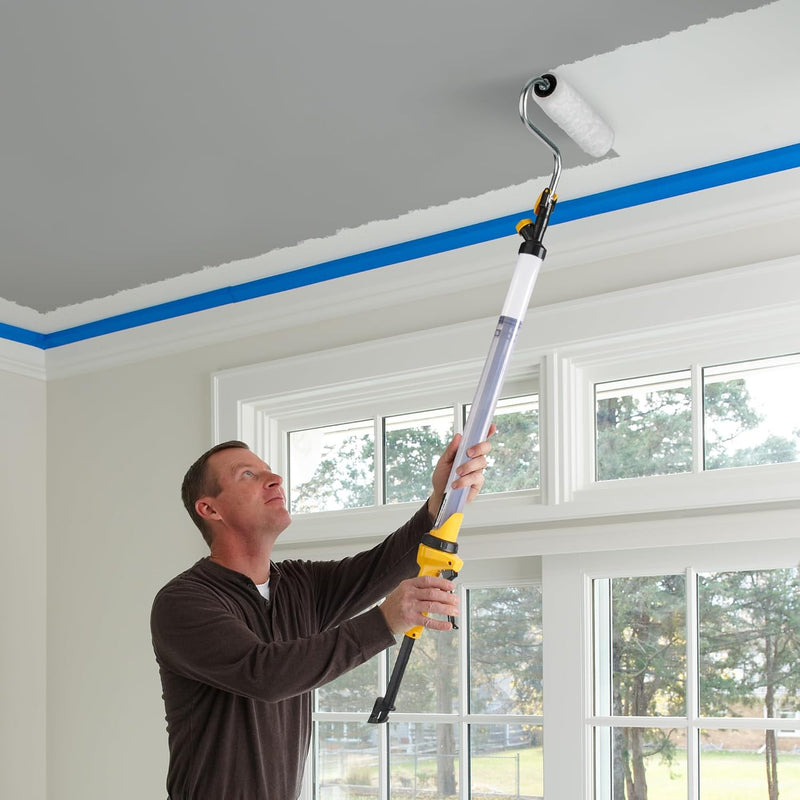 Wagner Spraytech PaintStick EZ Roller Paint Roller, Long Handle Extension Roller for Painting Interior Walls and Ceilings