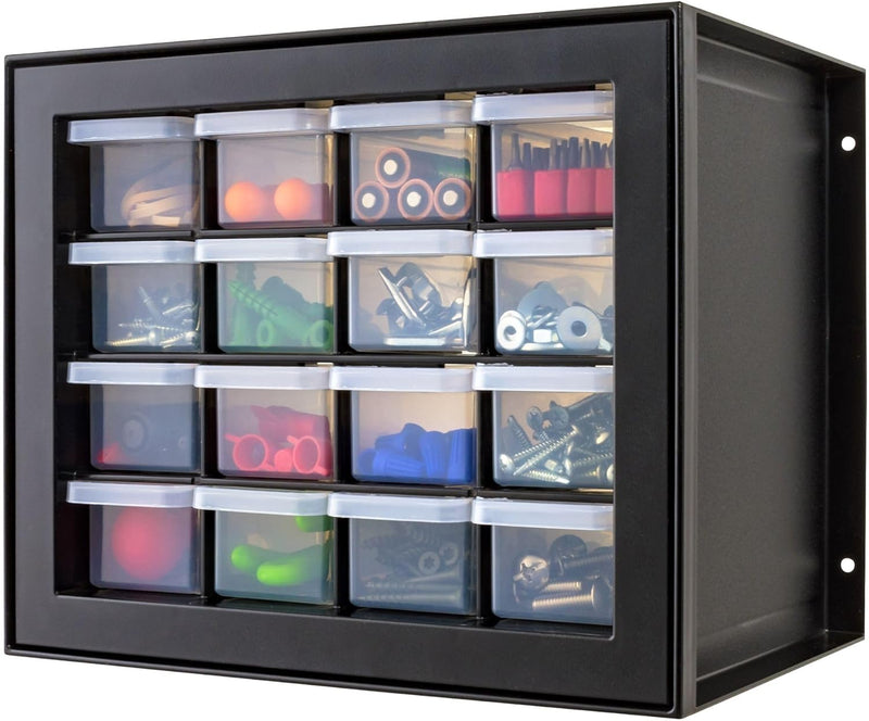 IRIS USA Screw Tool Organizer Small Parts Cabinet Chest, 44-Drawer Hardware Electronics Nuts Bolts Storage Drawers Organization Toolbox Garage Craft Business Teacher Beads Scrapbook Art Hobby - Black