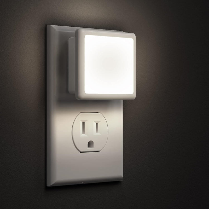 L LOHAS LED Night Lights Plug into Wall 2-Pack, 0.3W Plug in Night Light, Dusk to Dawn, 3000K Soft White, Bright Nightlight Auto-On/Off, for Adults Kids Room Bedroom Bathroom Hallway Kitchen, Non-Dim