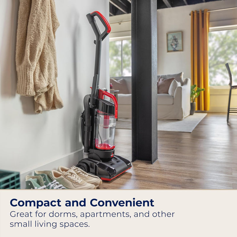 Bissell CleanView Compact Upright Vacuum, Fits in Dorm Rooms & Apartments, Lightweight with Powerful Suction and Removable Extension Wand