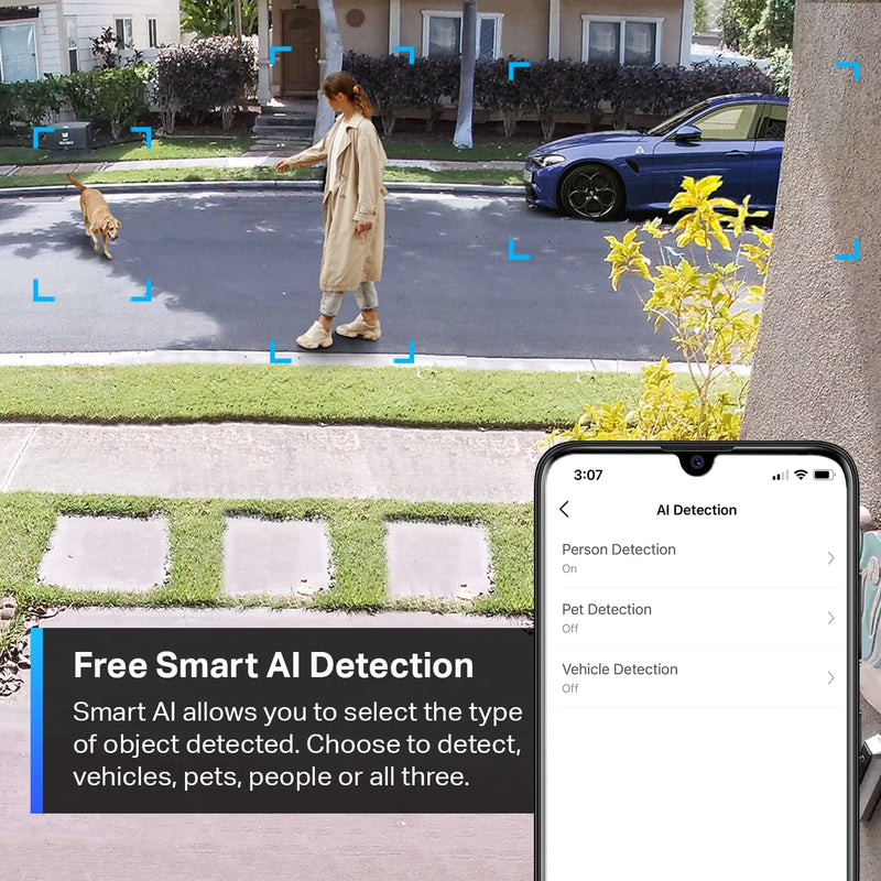 Tapo TP-Link 2K QHD Outdoor Wireless Security Camera System, Up to 180D Battery, Color Night Vision w/Starlight Sensor, Motion/Person/Pet/Vehicle Detection, Works w/Alexa &Google Home