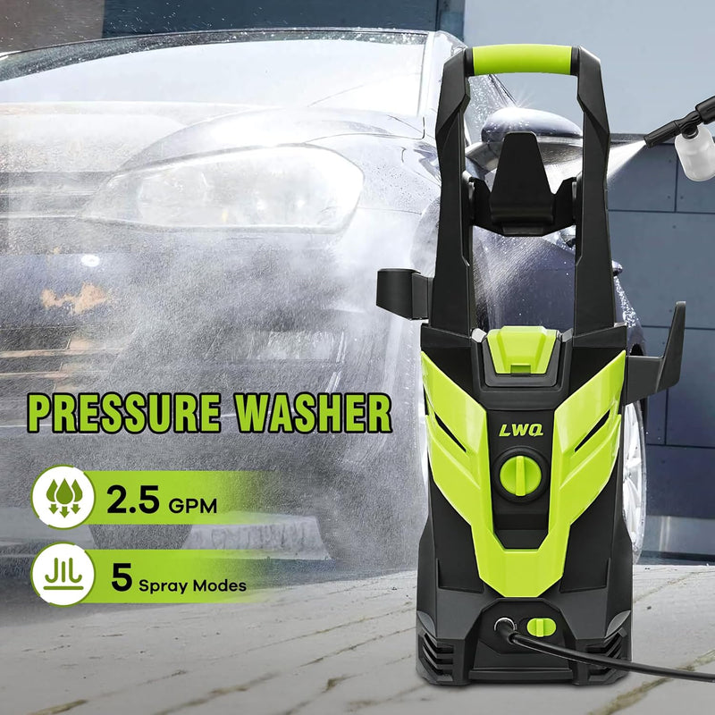 Pressure Washer, Power Washer with 4 Quick Connect Nozzles, High Pressure Cleaning Machine with Foam Cannon for Cars/Fences/Driveways/Patios/Home Cleaning, Blue