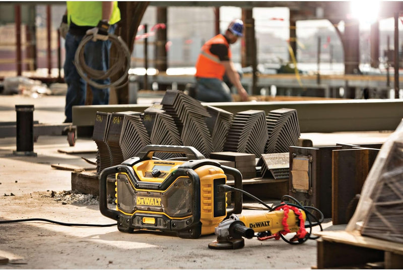 DEWALT 20V MAX Bluetooth Radio, 100 ft Range, Portable for Jobsites