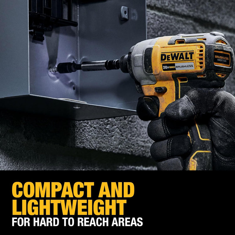 DEWALT 20V MAX Impact Driver, 1/4 Inch, Battery and Charger Included