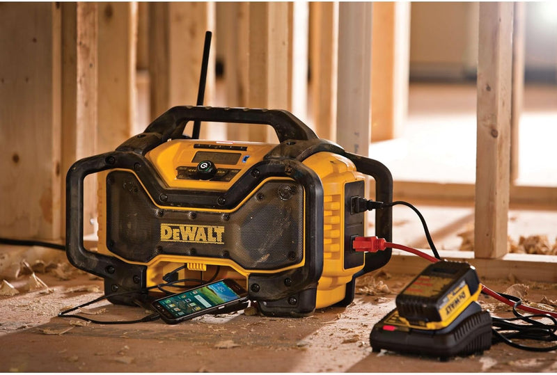 DEWALT 20V MAX Bluetooth Radio, 100 ft Range, Portable for Jobsites