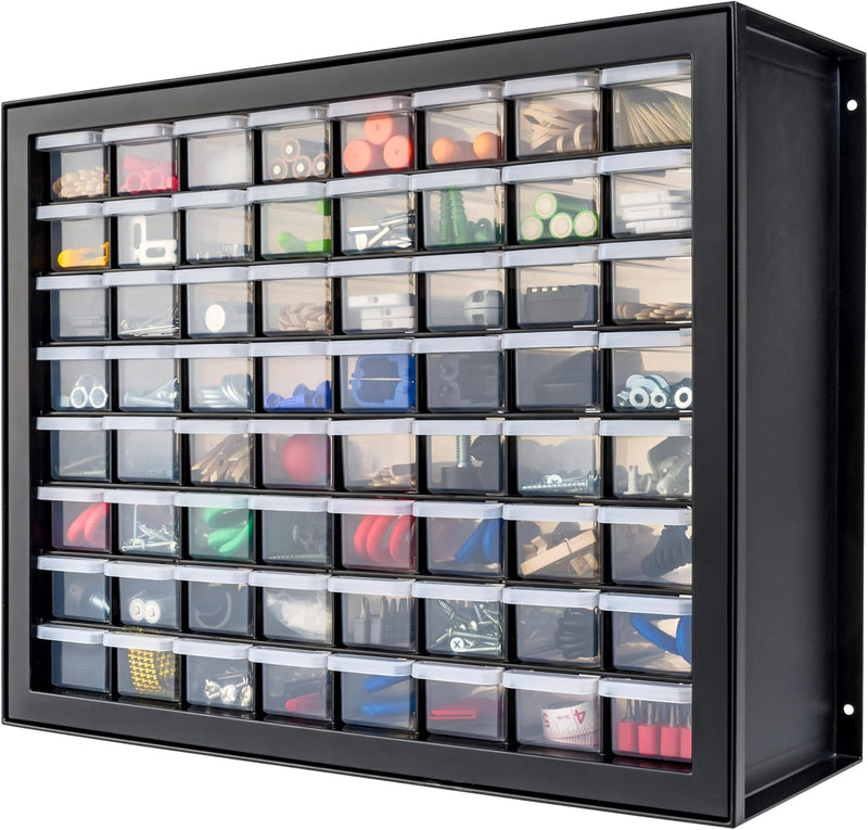 IRIS USA Screw Tool Organizer Small Parts Cabinet Chest, 44-Drawer Hardware Electronics Nuts Bolts Storage Drawers Organization Toolbox Garage Craft Business Teacher Beads Scrapbook Art Hobby - Black