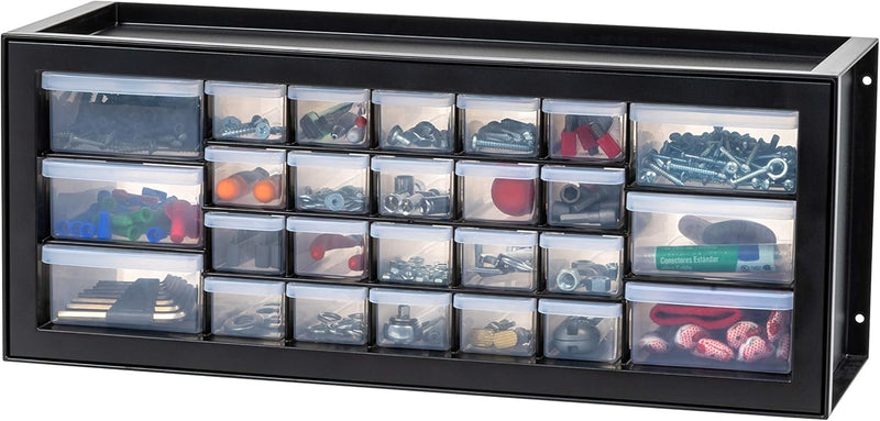 IRIS USA Screw Tool Organizer Small Parts Cabinet Chest, 44-Drawer Hardware Electronics Nuts Bolts Storage Drawers Organization Toolbox Garage Craft Business Teacher Beads Scrapbook Art Hobby - Black