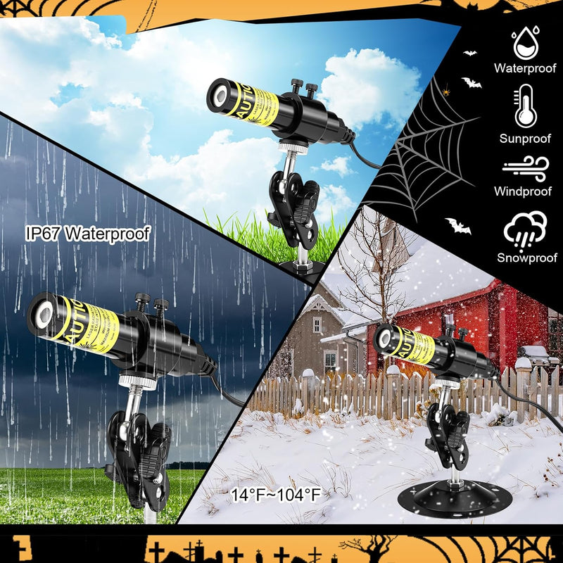 Green Laser Halloween Swamp Module Generator Halloween Projector Lights Decoration Work with Low Lying Fog Machine (Not Equipped), for Party Scary House Yard Garden Decoration