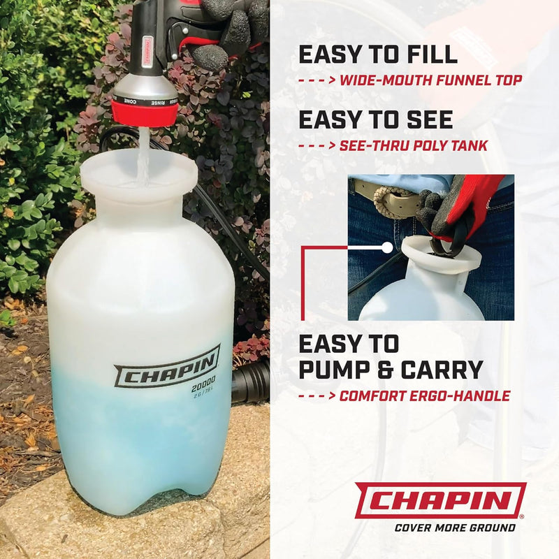Chapin 20004 Made in USA 1 -Gallon Lawn and Garden Pump Pressured Sprayer, for Spraying Plants, Garden Watering, Weeds and Pests