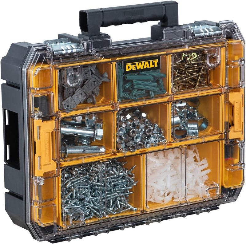 DEWALT TSTAK Tool Organizer, Small Parts and Screw Organizer Tool Box with Removable Compartments
