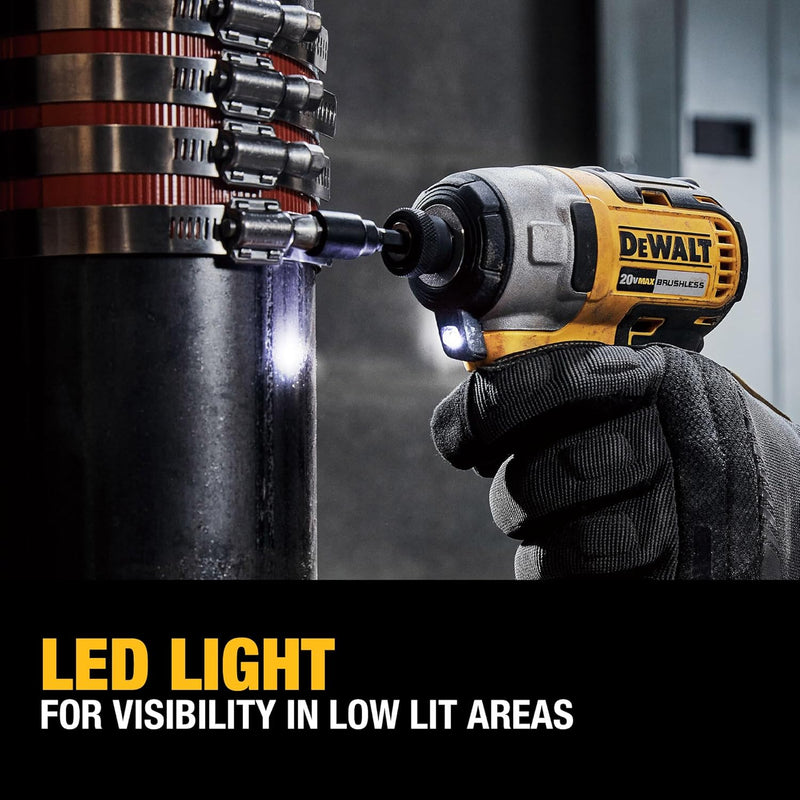 DEWALT 20V MAX Impact Driver, 1/4 Inch, Battery and Charger Included
