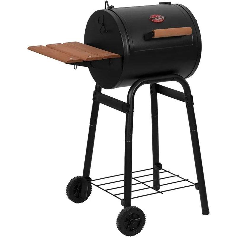 Patio Pro Charcoal Grill and Smoker  250 Cooking Square Inches in Black, Model E1515