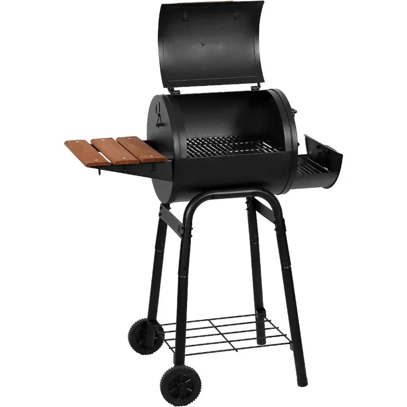 Patio Pro Charcoal Grill and Smoker  250 Cooking Square Inches in Black, Model E1515