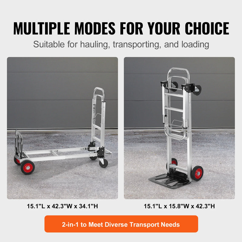SucceBuy 400 lbs Folding Hand Truck Lightweight Dolly with Wheels Foldable Luggage Utility Cart for Warehouse Transport Moving