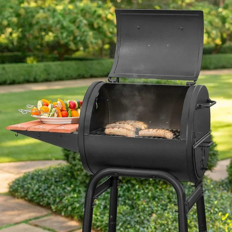 Patio Pro Charcoal Grill and Smoker  250 Cooking Square Inches in Black, Model E1515