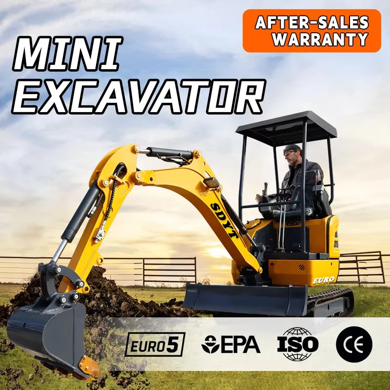 Factory Price Small Excavator 1.2 Ton Of Small Digger EPA Euro 5 Engine Customized Orchard Small Excavator Cheap Price