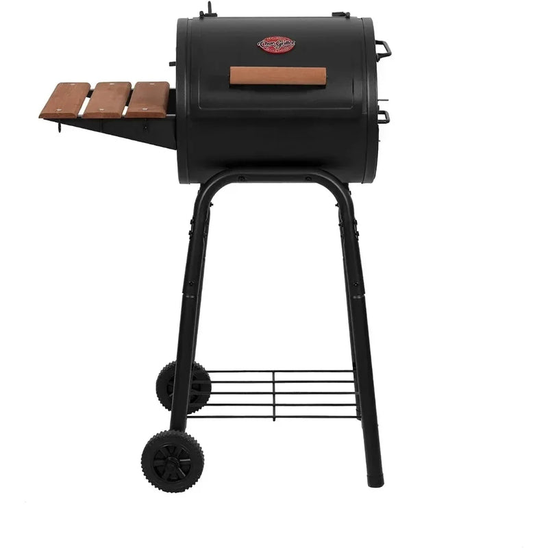 Patio Pro Charcoal Grill and Smoker  250 Cooking Square Inches in Black, Model E1515