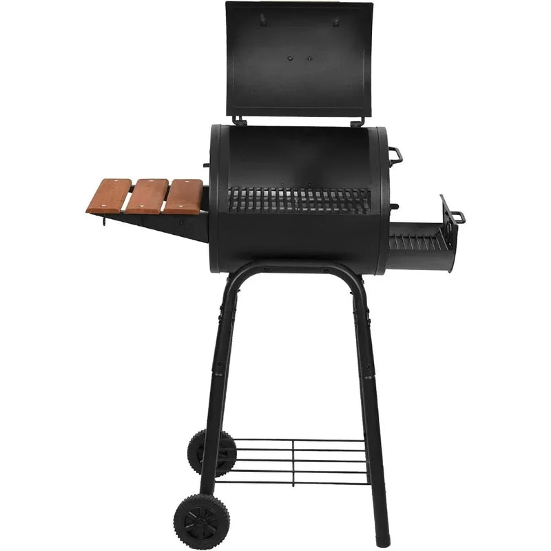 Patio Pro Charcoal Grill and Smoker  250 Cooking Square Inches in Black, Model E1515